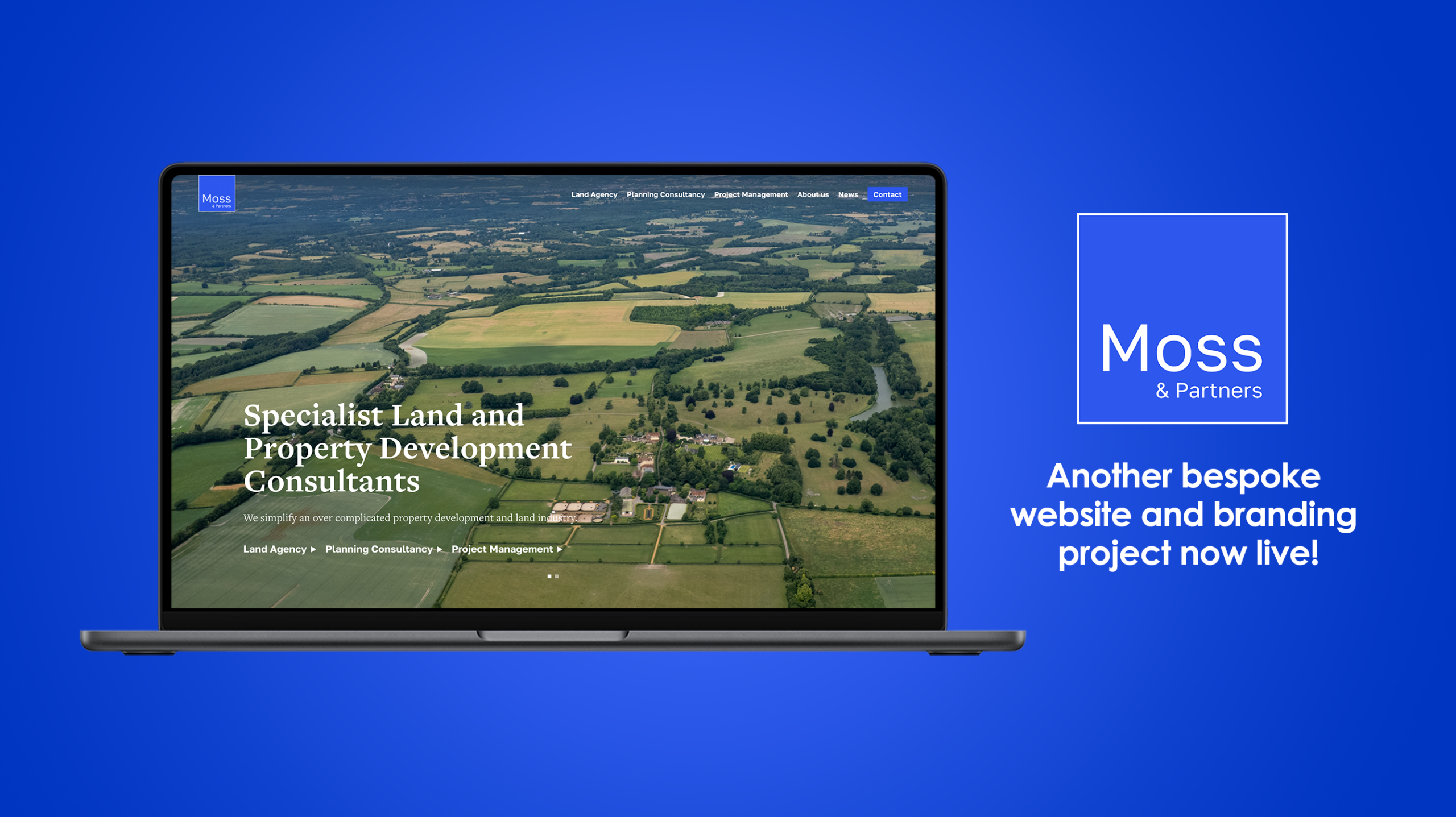 Moss & Partners – Full Branding and Bespoke Web Design Service