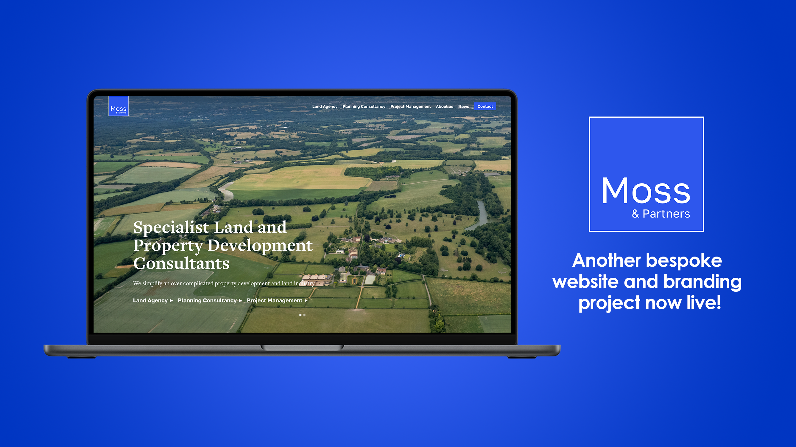 Moss & Partners – Full Branding and Bespoke Web Design Service