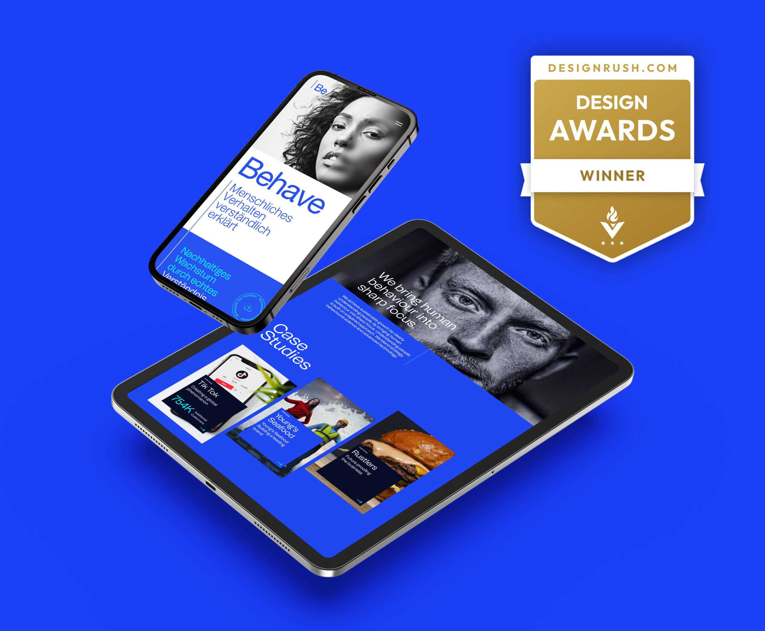 Another accolade for Above Digital and the Behave website: Gold at this month’s DesignRush awards