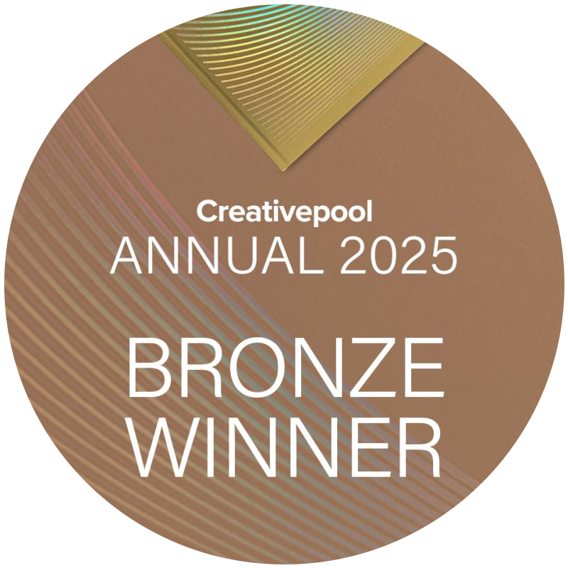 Creativepool Annual 2025 Bronze Winner award badge in a circular bronze design.
