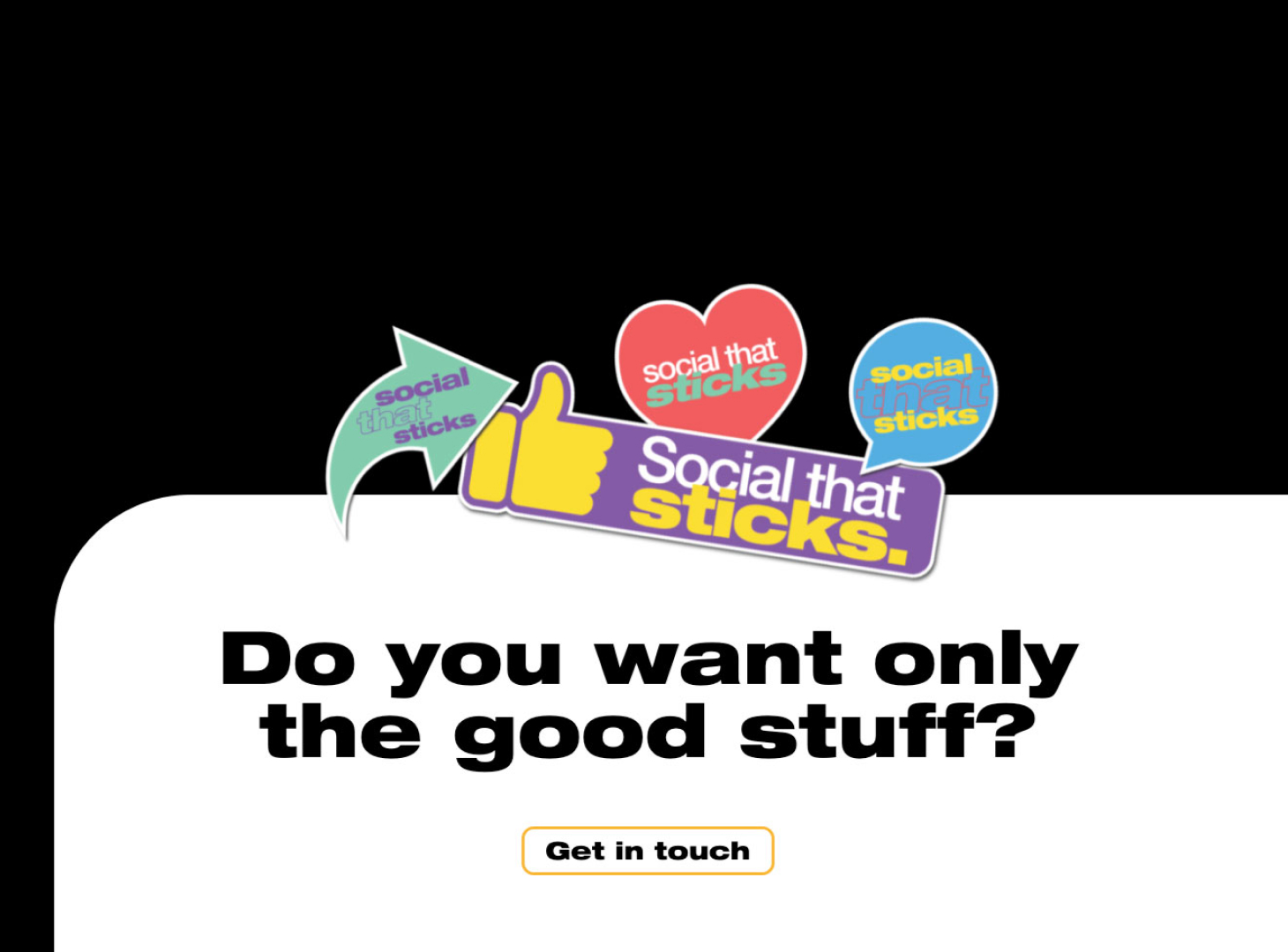 Close-up of Goodstuff website footer designed by Above Digital