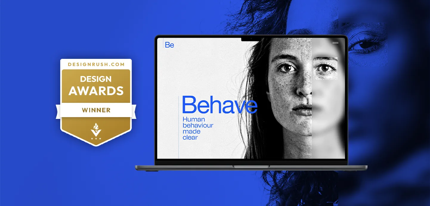 Another accolade for Above Digital and the Behave website: Gold at this month’s DesignRush awards